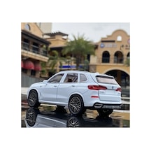 X5 Metal Araba Yeni Model Diecast Suv Işıklı Sesli 16 Cm Tüm Kapılar Açılır Beyaz Beyaz