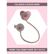 Sahi Aksesuar Taç Modeli Emzik Zinciri Seti Bezyı371 Yeşil