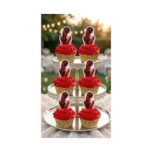 12 Adet Kına Gecesi Temalı Cupcake Kürdan Süsü