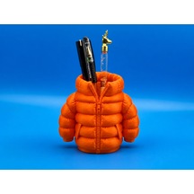 Bezos 3d Baskı Şişme Mont Kalemlik - Masaüstü Organizer-turuncu Nıda