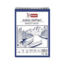 Mikro A5 Eskiz Defteri Boy 100gr. 50yp.