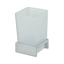 Çelik Banyo Kumru Set Üstü Camlı Diş Fırçalık Krom Renkli Diğer