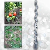 20 Adet 150 Cm Metal Spiral Bitki Destek Çubuğu Hobi Bahçesi Bitki Bağlama Teli Sebze Desteği Ve Çiçek Teli