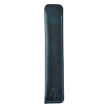 Oh Deer Leather Hakiki Deri Kalem Kılıfı Tek Kalemlik Şık Koruma Kılıfı Mavi Genel