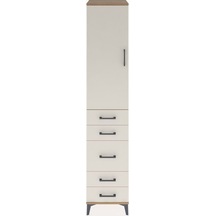 Hyperion Dolap 3 Raflı 5 Çekmeceli Tek Kapaklı 44x44x221 Çam-... Çam