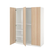 Ikea Beyaz Geniş Kapaklı Gardırop Beyaz-ağartılmış Meşe Görünümlü