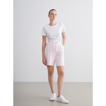 Lcwaıkıkı Classic Pembe Beli Lastikli Kadın Şort