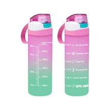 Herevin 161670-161 Su Şişesi - Motivasyon Su Matarası Pembe 750Cc Pembe