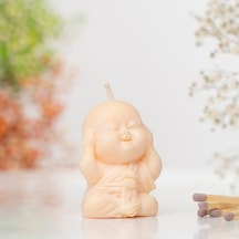 Duymadım Buddha Temalı Soya Wax Mum Turuncu