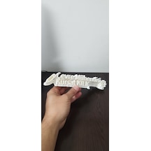 Kişiye Özel Masa Üstü İsimlik 3d Baskı Pla Hammadde Hediyelik Eşya Ofis, Kafe Ve Restoranlar İçin Dekoratif Eşya Beyaz