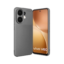 Vivo V60 5g Auto Focus Karbon Kapak - Gri Evimdeyokyok