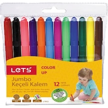 Lets Keçeli Kalem 12 Renk Jumbo