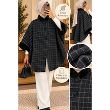 Genel Markalar Novea Scarf Küklü Kareli Trıko Panco Gri - 938346078 Gri