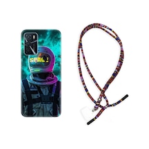 Oppo A16 Kılıf Rasta Boyun Askılı Space 1854