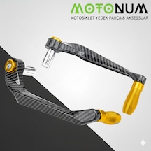 Csn Moto Arrebol 125 Manet Koruma Karbon Desenli-sarı Dekorlu-mkm23023