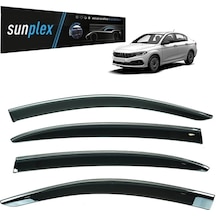 Sunplex Kromlu Cam Rüzgarlığı Fiat Egea 2015-2024 İle Uyumlu