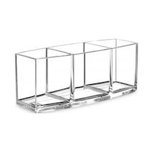 Cbtx Ruj Makyaj Fırçaları İçin Makyaj Organizatör Tepsisi Kozmetik Kasa Saklama Kutusu - Şeffaf