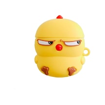 E2M Airpods 1-2 Uyumlu Kılıf Kırgın Civciv Sarı