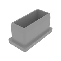 Cateksss 20x40 Mm Düz İç Profil Tapası Ral7035 - 50 Li Paket Gri