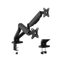 Çiftli Monitör Kolu 17-32 Inç Yaylı Dengeleyici 360 Döner Dual Monitor Stand 2x 9 Kg Kapasiteli