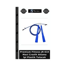 Premium Fitness Jr-610 Mavi Crosfit Atlama İpi Plastik Tutacak