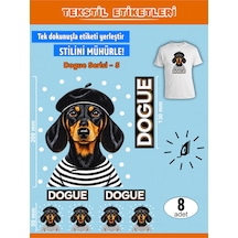 Ütü İle Yapışan Kıyafet Etiketi Dogue Serisi-5 8li Set Karışık