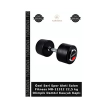 Özel Seri Spor Aleti Salon Fitness Mb-11312 22,5 Kg Olimpik Dambıl Kauçuk Kaplı