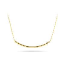 Kuyumcudukkani Zincirli"6cm Çubuk"modeli Kolye-37082-g Gold