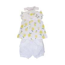 S-Mall Caramell Bebek Takımı - 3 Lü - Tkk6178 - Lemon - Beyaz