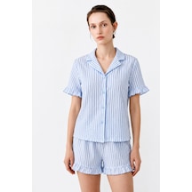 Norcia Sports Kadın Relaxed Lastikli Mavi Pijama Takımı Çok Renkli - 929322966 Çok Renkli - 929322966 Çok Renkli