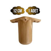 Bohem Yuvarlak 12cm Plastik Ayak Mobilya Masa Ve Dolap Ayağı 12cm Ahşap Desenli 1 Adet Ahşap Rengi
