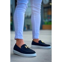 Bağcıksız Siyah Süet H Günlük Erkek Ayakkabısı Siyah5 Siyah