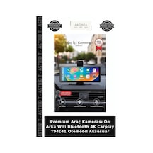 Premium Araç Kamerası Ön Arka Wifi Bluetooth 4k Carplay T94c41 Otomobil Aksesuar