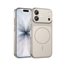 İphone 16 Uyumlu İphone 17 Pro Görünümlü Magsafe Özellikli Dönüşüm Kılıfı Formen Kapak Grey