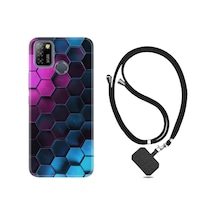 Infinix Smart 5 Kılıf Boyun Askılı Petek 1825