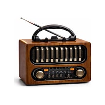 Nostaji Tasarım Bluetooth Nostaljik Radyo Taşınabilir Fm Am Radyo Hoparlör 34530042
