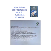 Özf0333 Far Temizleme Parlatma Mendili Seti Tek Araç İçin