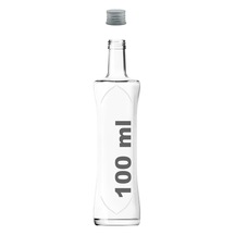 100 Ml Şeffaf Piramit Sosluk Metal Gümüş Kapaklı 100 Cc Kavisli Cam Şişe 1 Adet Gümüş Diğer