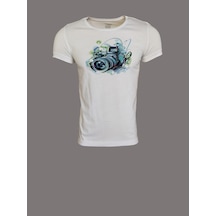 Beyaz Dijital Baskılı T-Shırt-Beyaz (421584270) Beyaz