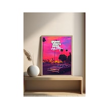 Poster Ahşap Çerçeveli Dekoratif Tablo Çok Renkli - 868794589 Çok Renkli