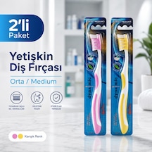 Dynamic Premium Care Medium Orta Diş Fırçası 2 Adet Tekli Ambalajlı Karışık Renk