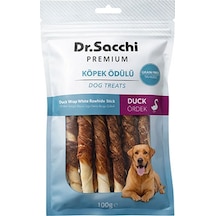 Dr.sacchi Premium Ördek Sargılı Beyaz Sığır Derisi Burgu Çubuk Tahılsız Köpek Ödülü 5 10lu 100 Gr 109-30008.01