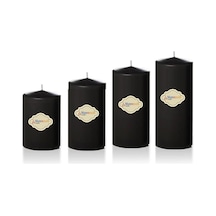 4 Lü Set Mum Siyah Çap :5 cm