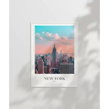 Çerçevesiz Poster New York Silüeti Gün Doğumu