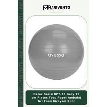 Delux Serisi Bpt-75 Grey 75 Cm Plates Topu Poşet Ambalaj Gri Form Bireysel Spor