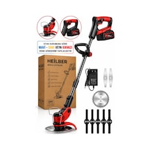 Heilber Ba0115362 21v Akülü Çim Biçme Ve Kenar Kesme Makinesi 3'ü 1 Arada Yabani Ot Temizleme, Teleskopik