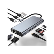 Cosmostech Apple Uyumlu MacBook Pro Air Type-c 11 In 1, 4k Hdmı, Hub, Çevirici