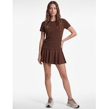 Koton Pamuklu Slim Fit Kısa Kollu Bisiklet Yaka Spor Tişört Kahverengi 6sak10353nk Kahve