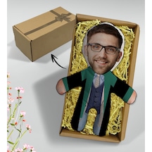 Bk Gift  Kutusunda Kişiye Özel Fotoğraflı Erkek Hakim Tasarımlı Bebek Yastık, Arkadaşa , Sevgiliye , Doğum Günü si