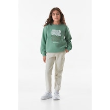 Beli Lastikli Çimalı Jogger Kız Çocuk Eşofman Altı 25mcck7813215073-taş Taş